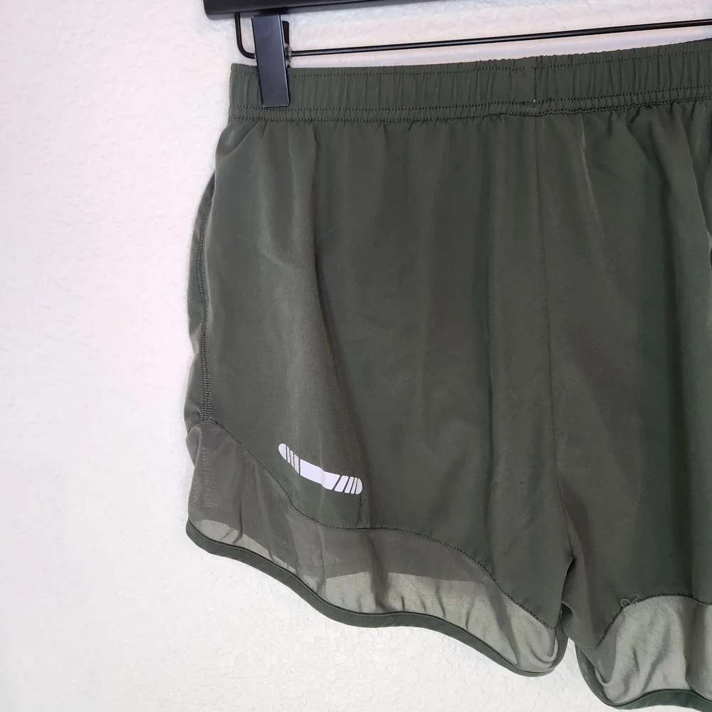 High Waisted Running Shorts with Mesh Liner Quick Dry Lightweight Gym Track Work